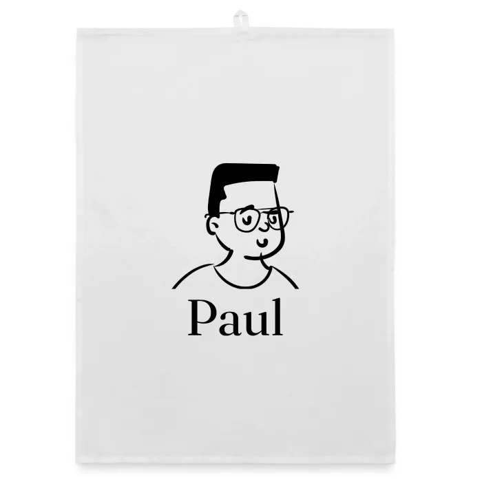 Torchon personnalisé au prénom Paul