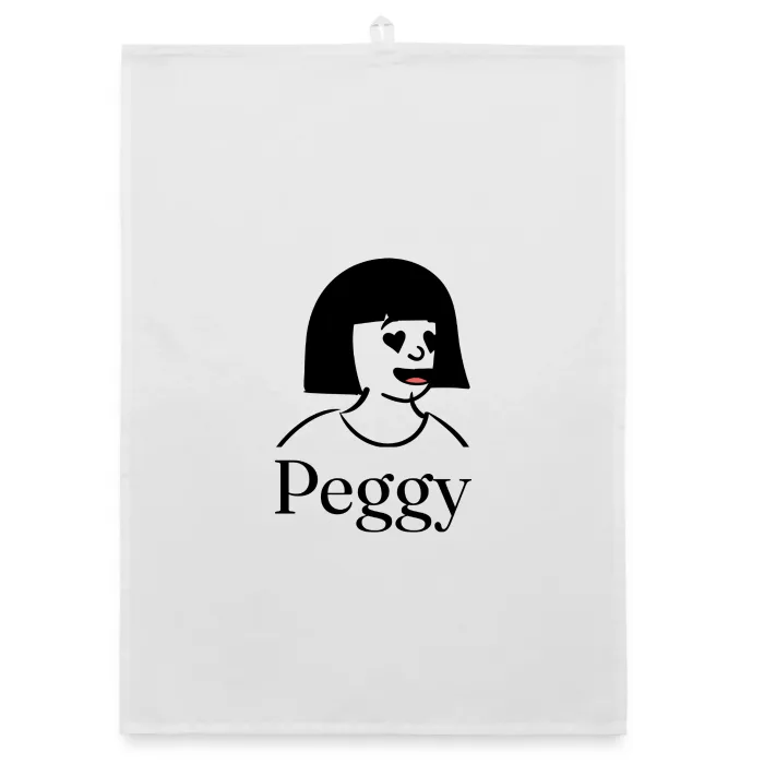 Torchon personnalisé au prénom Peggy