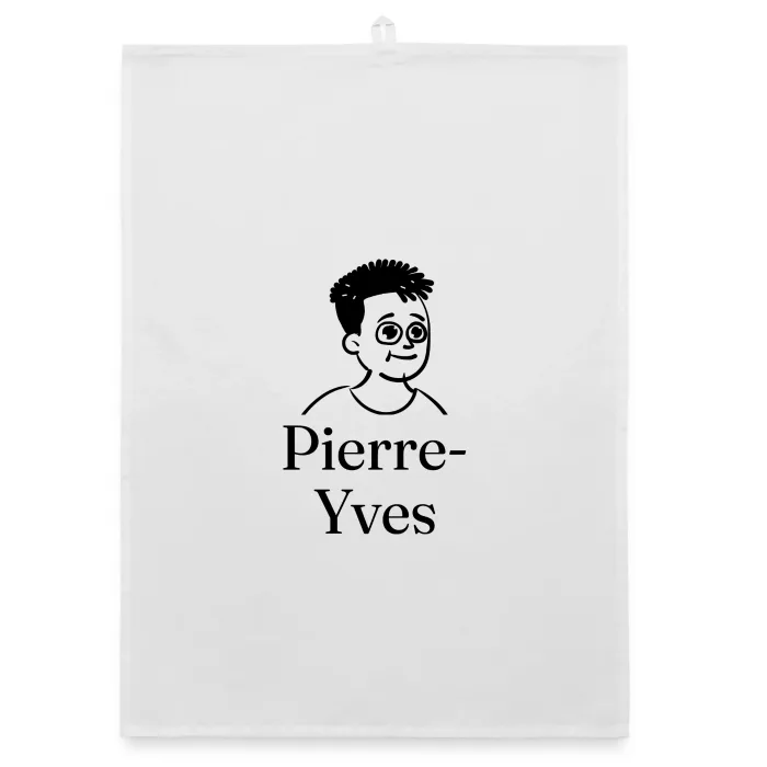 Torchon personnalisé au prénom Pierre-Yves