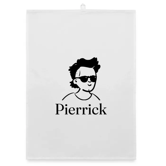 Torchon personnalisé au prénom Pierrick
