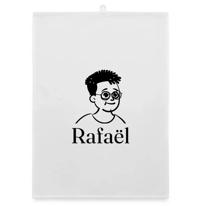 Torchon personnalisé au prénom Rafaël