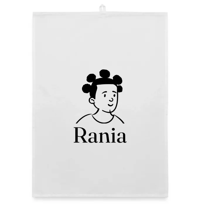 Torchon personnalisé au prénom Rania