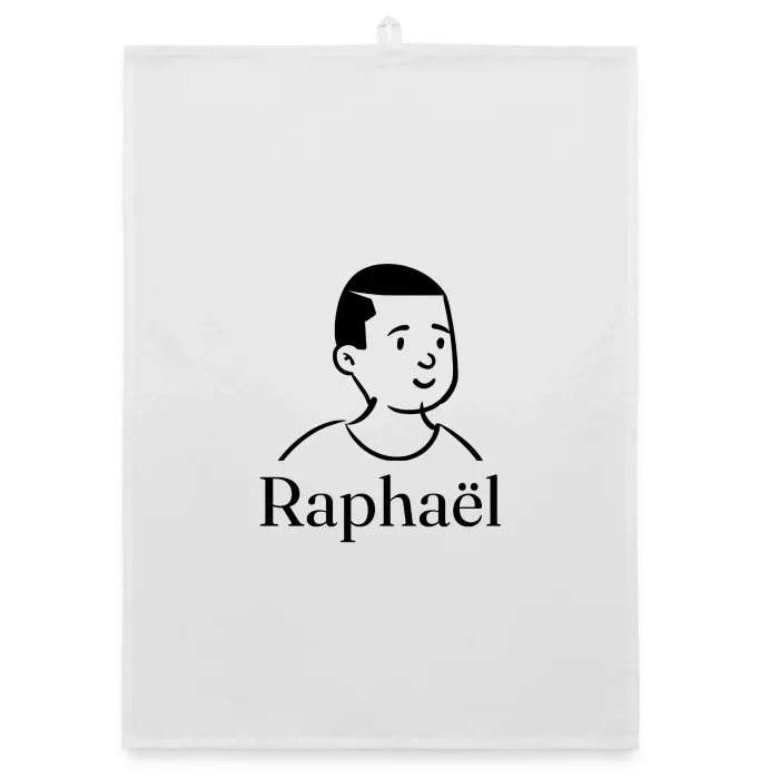 Torchon personnalisé au prénom Raphaël