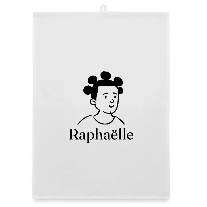 Torchon personnalisé au prénom Raphaëlle