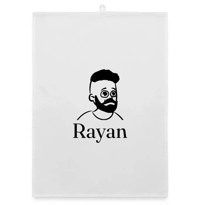 Torchon personnalisé au prénom Rayan