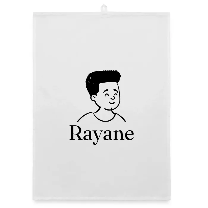 Torchon personnalisé au prénom Rayane