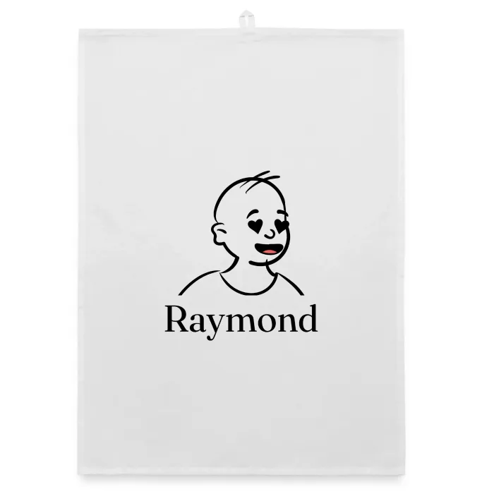 Torchon personnalisé au prénom Raymond