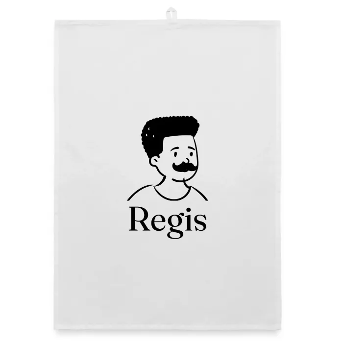 Torchon personnalisé au prénom Regis