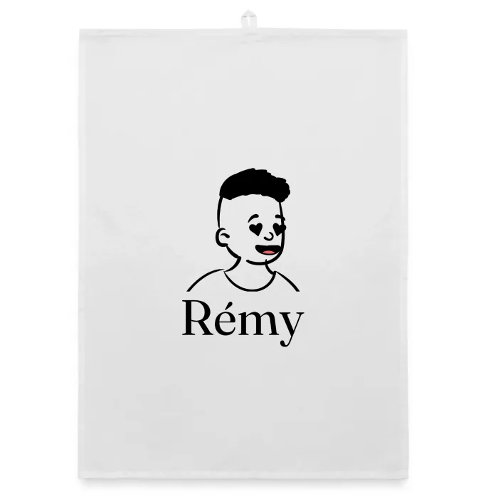 Torchon personnalisé au prénom Rémy