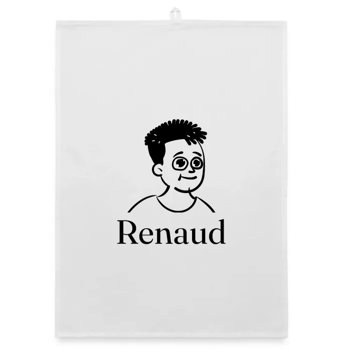 Torchon personnalisé au prénom Renaud
