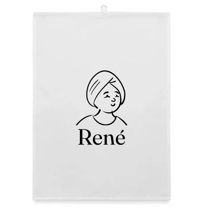 Torchon personnalisé au prénom René