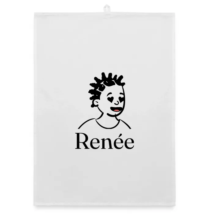 Torchon personnalisé au prénom Renée