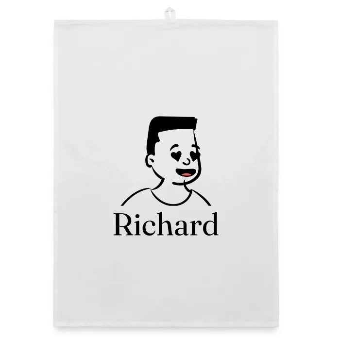 Torchon personnalisé au prénom Richard