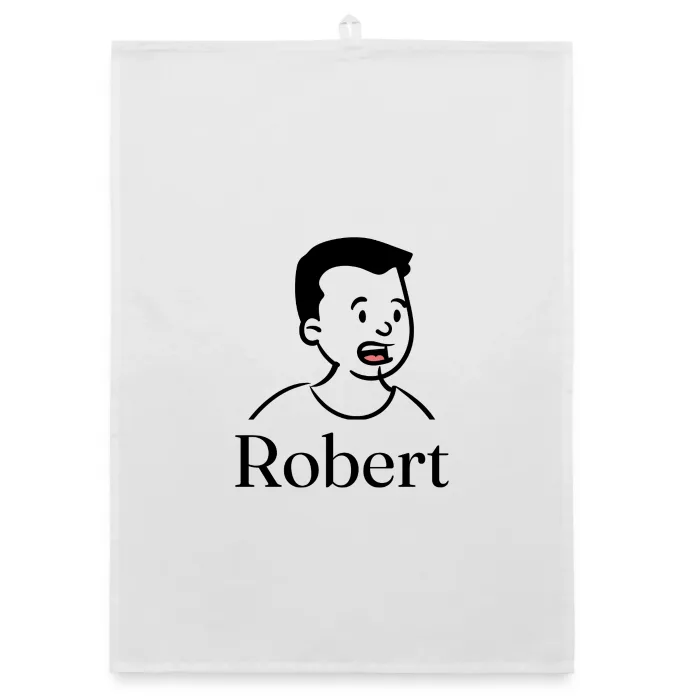 Torchon personnalisé au prénom Robert