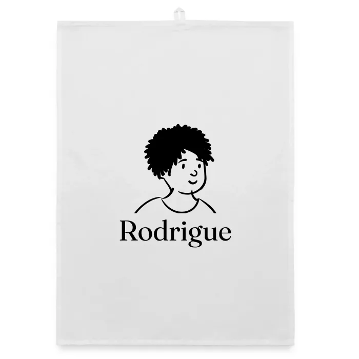 Torchon personnalisé au prénom Rodrigue