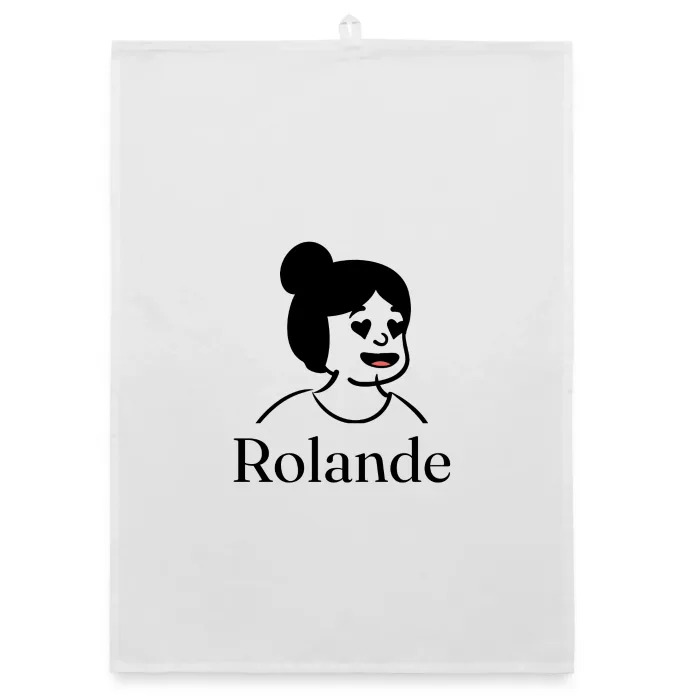 Torchon personnalisé au prénom Rolande