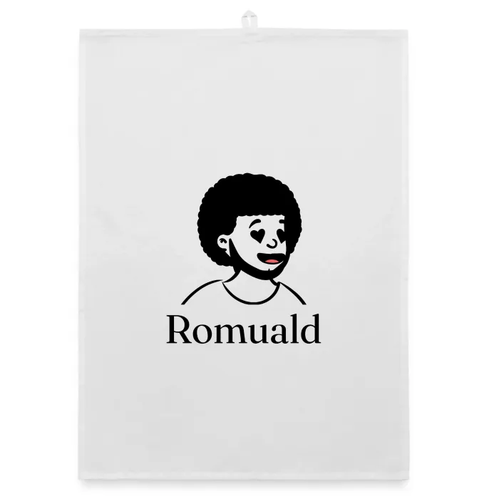 Torchon personnalisé au prénom Romuald