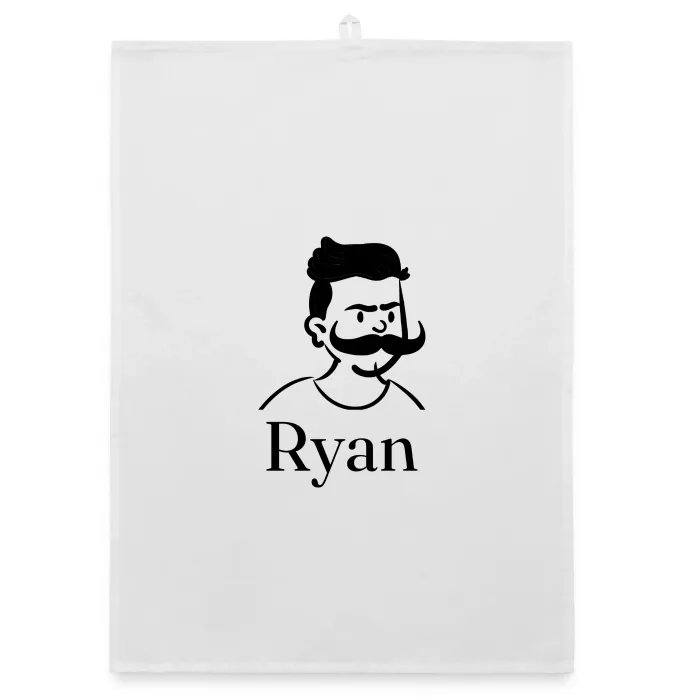 Torchon personnalisé au prénom Ryan
