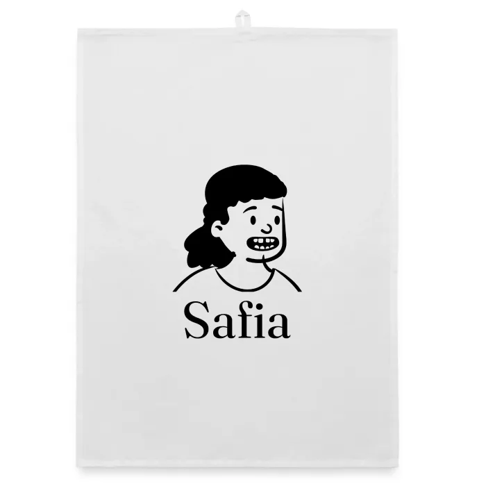 Torchon personnalisé au prénom Safia