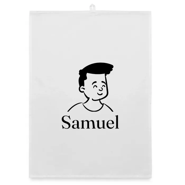 Torchon personnalisé au prénom Samuel