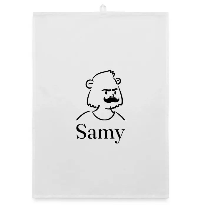 Torchon personnalisé au prénom Samy