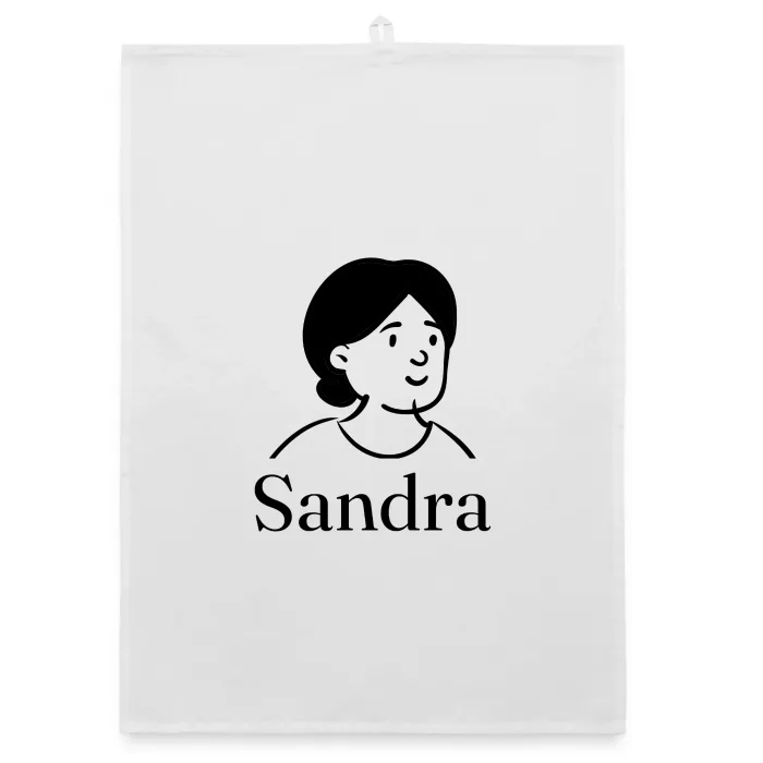 Torchon personnalisé au prénom Sandra