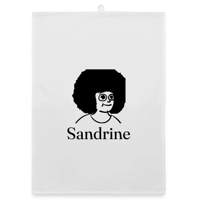 Torchon personnalisé au prénom Sandrine