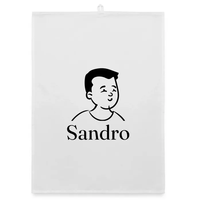 Torchon personnalisé au prénom Sandro