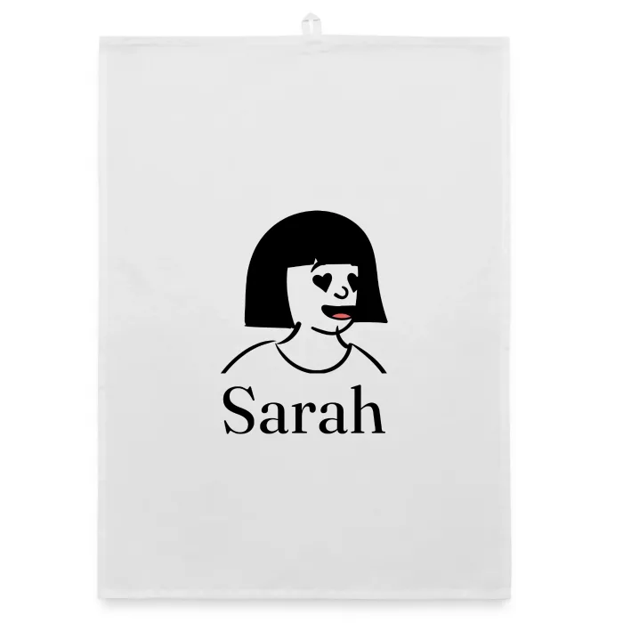 Torchon personnalisé au prénom Sarah