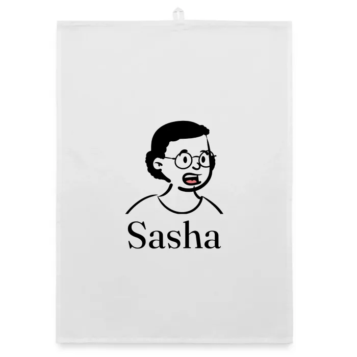 Torchon personnalisé au prénom Sasha