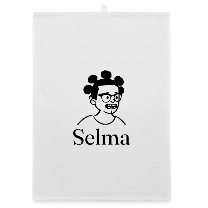 Torchon personnalisé au prénom Selma