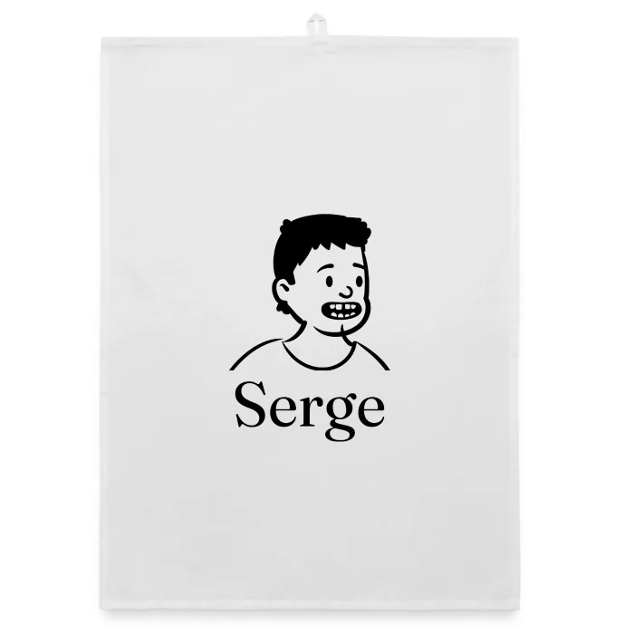 Torchon personnalisé au prénom Serge