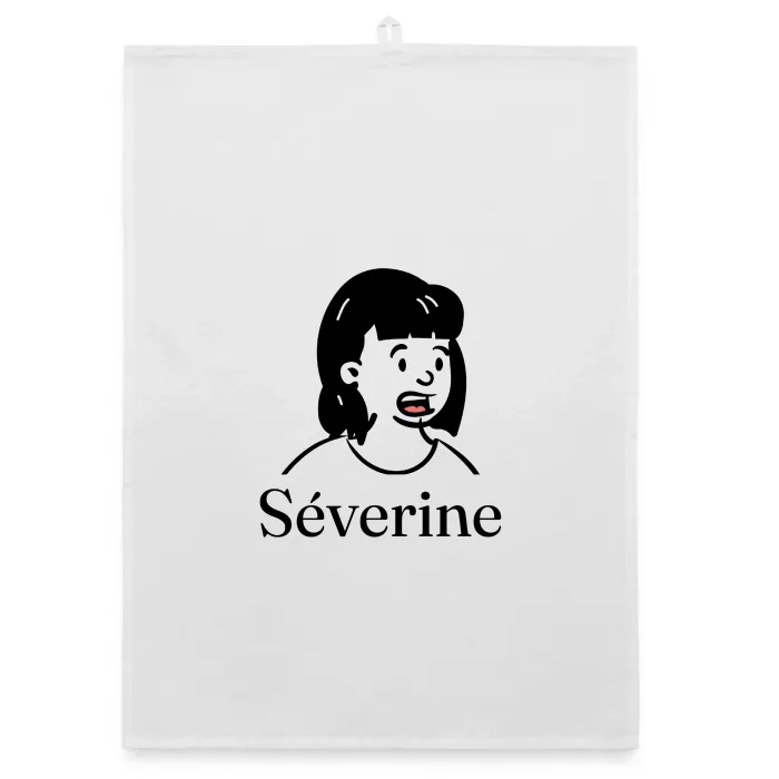 Torchon personnalisé au prénom Séverine