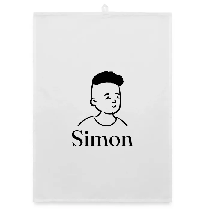 Torchon personnalisé au prénom Simon