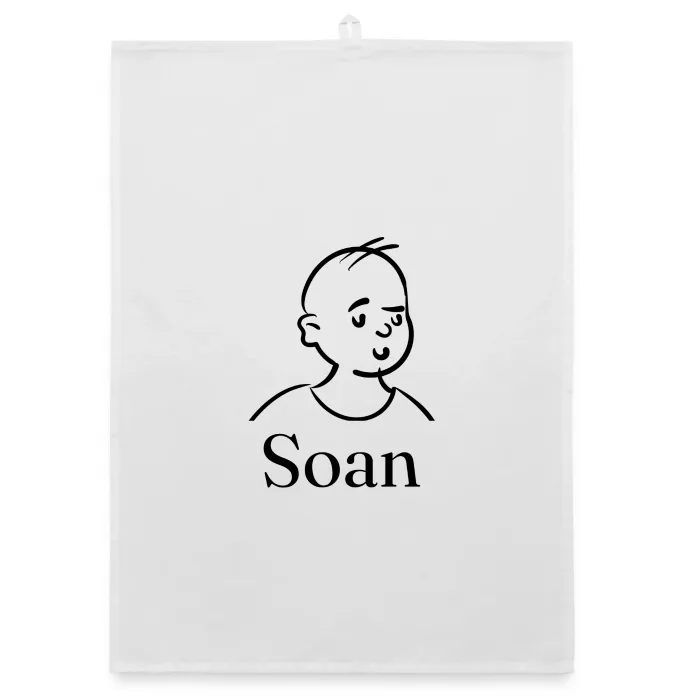 Torchon personnalisé au prénom Soan