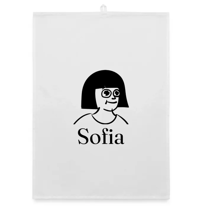 Torchon personnalisé au prénom Sofia