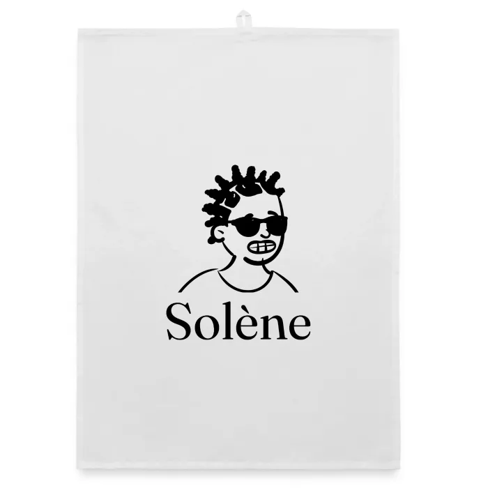 Torchon personnalisé au prénom Solène