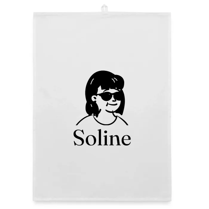 Torchon personnalisé au prénom Soline