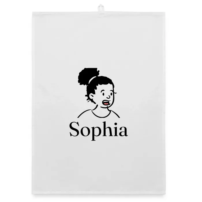 Torchon personnalisé au prénom Sophia