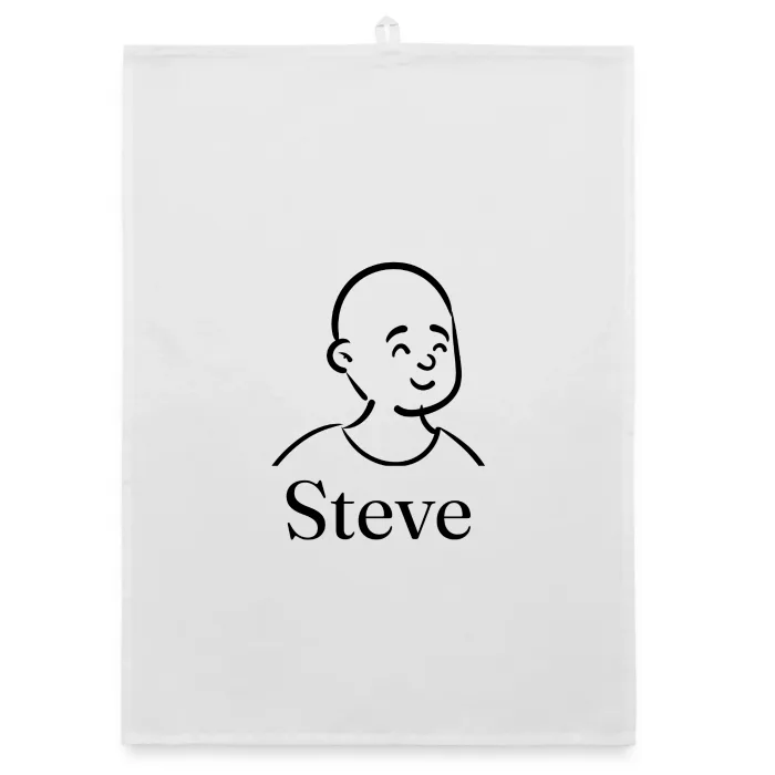 Torchon personnalisé au prénom Steve