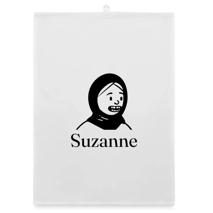 Torchon personnalisé au prénom Suzanne
