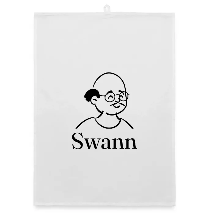 Torchon personnalisé au prénom Swann