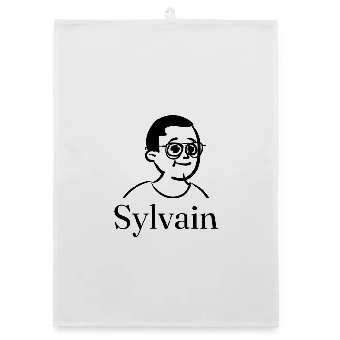 Torchon personnalisé au prénom Sylvain