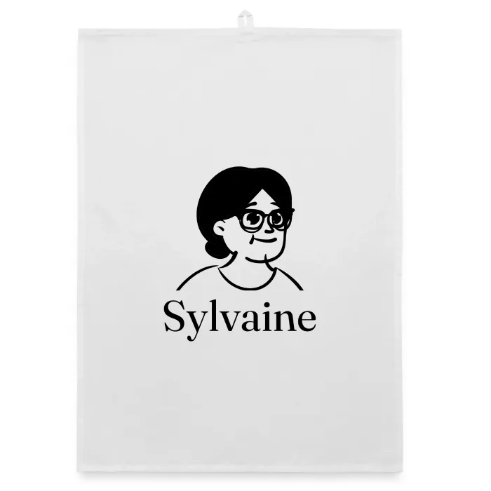 Torchon personnalisé au prénom Sylvaine