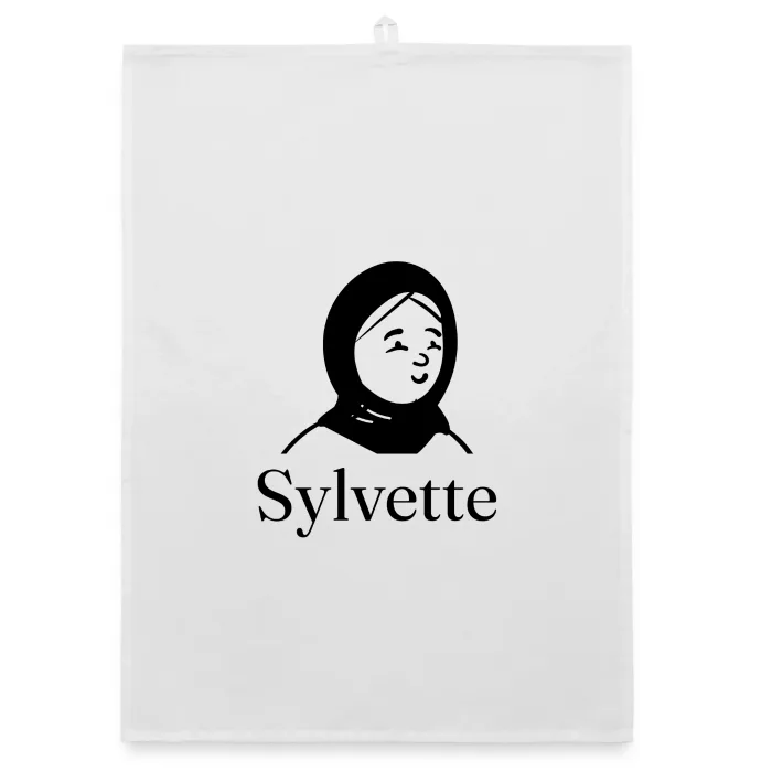 Torchon personnalisé au prénom Sylvette