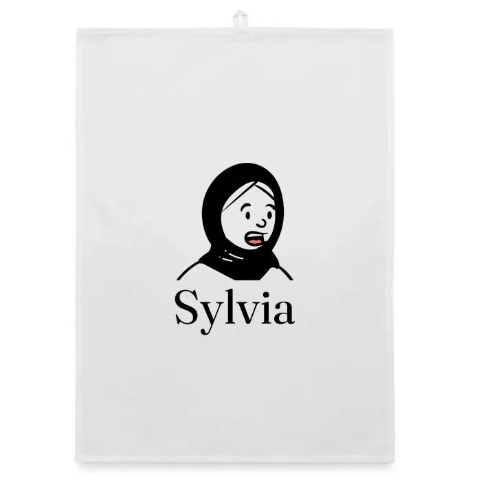 Torchon personnalisé au prénom Sylvia
