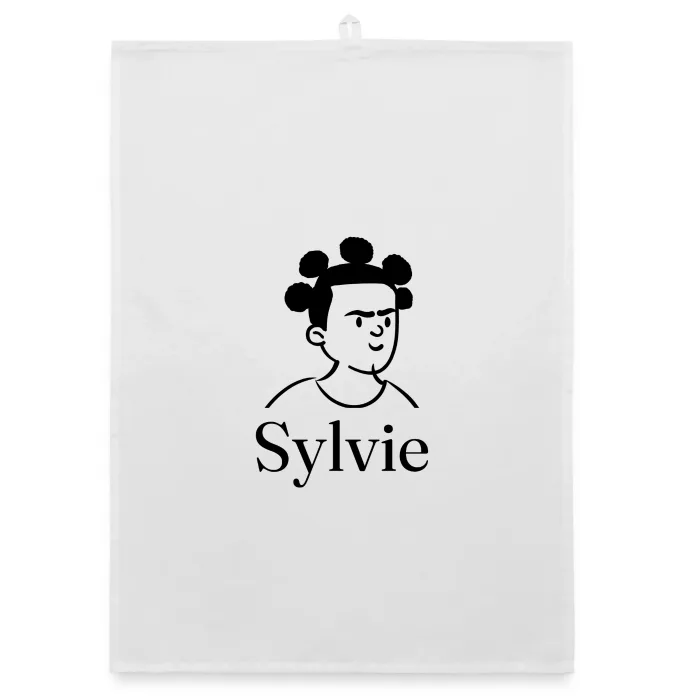 Torchon personnalisé au prénom Sylvie