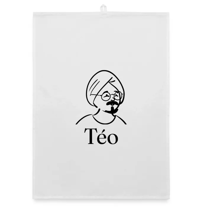 Torchon personnalisé au prénom Téo