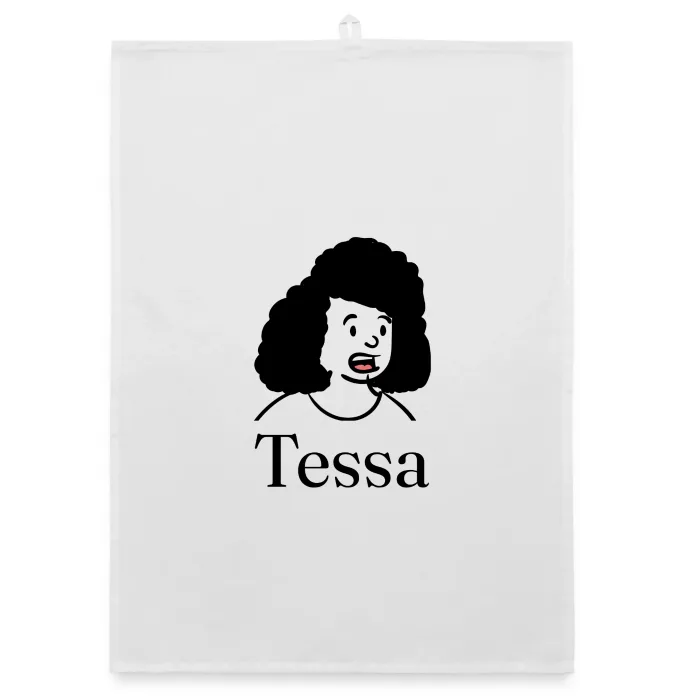 Torchon personnalisé au prénom Tessa