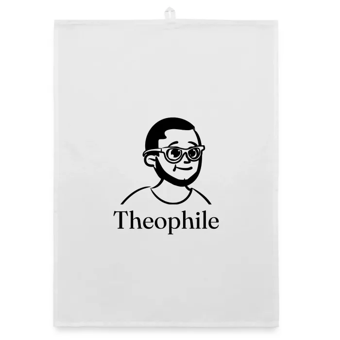 Torchon personnalisé au prénom Theophile